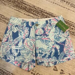 NWT Lilly Pulitzer women's "The Callahan short" size 0 - bay blue shorts